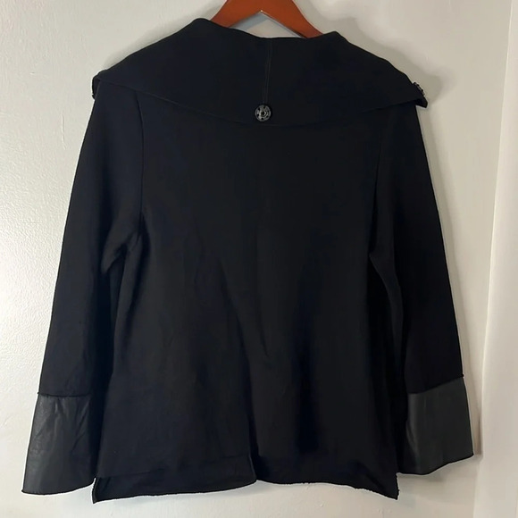 Annette‎ Gortz Black 100% Merino Wool Snap Button Up Blazer Jacket Sz M - Picture 10 of 10